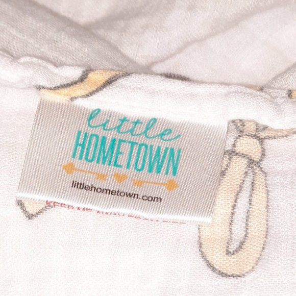Little Hometown Texas Girls Muslin Security Swaddle Wrap Blanket Lovey 45" X 47" - Picture 5 of 5